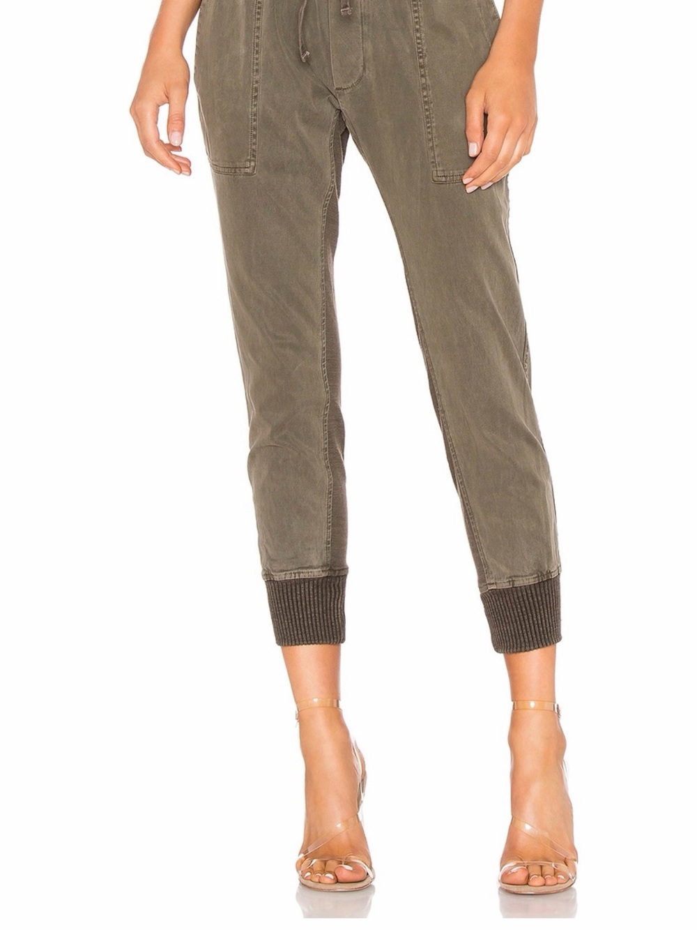 James Perse Contrast Sweatpants in Army
Green Pigment